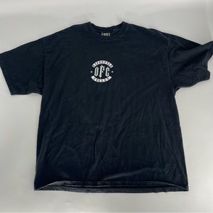 VINTAGE Lifestyle Cycles Shirt Mens 2XL Black White Orange‎ County Biker 2 Sided